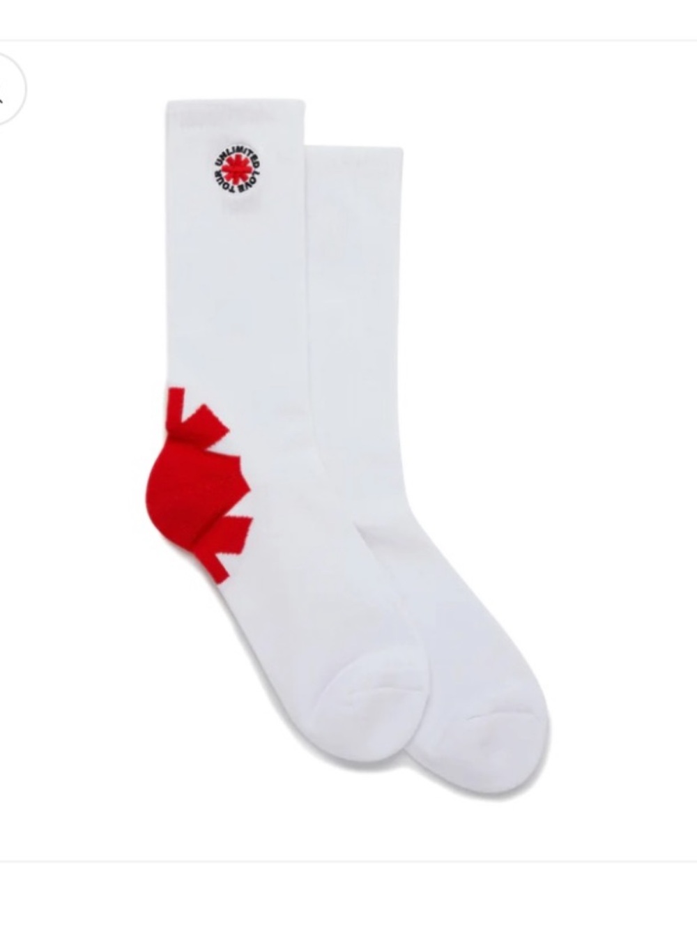 NIPUnisex Red Hot Chili Peppers Asterisk Socks White